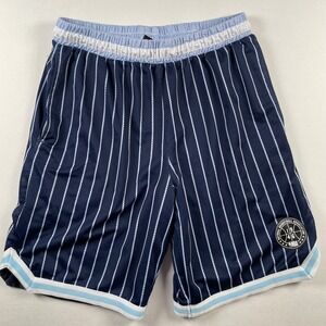 NBA Orlando Magic Pinstripe Mesh Basketball Shorts Navy Blue Mens Large